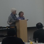 Jocelyn MacNeil awards Trudi Coblenz a lifetime membership